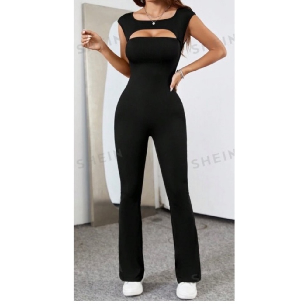 NIB Super cute one piece Black Cutout Jumpsuit